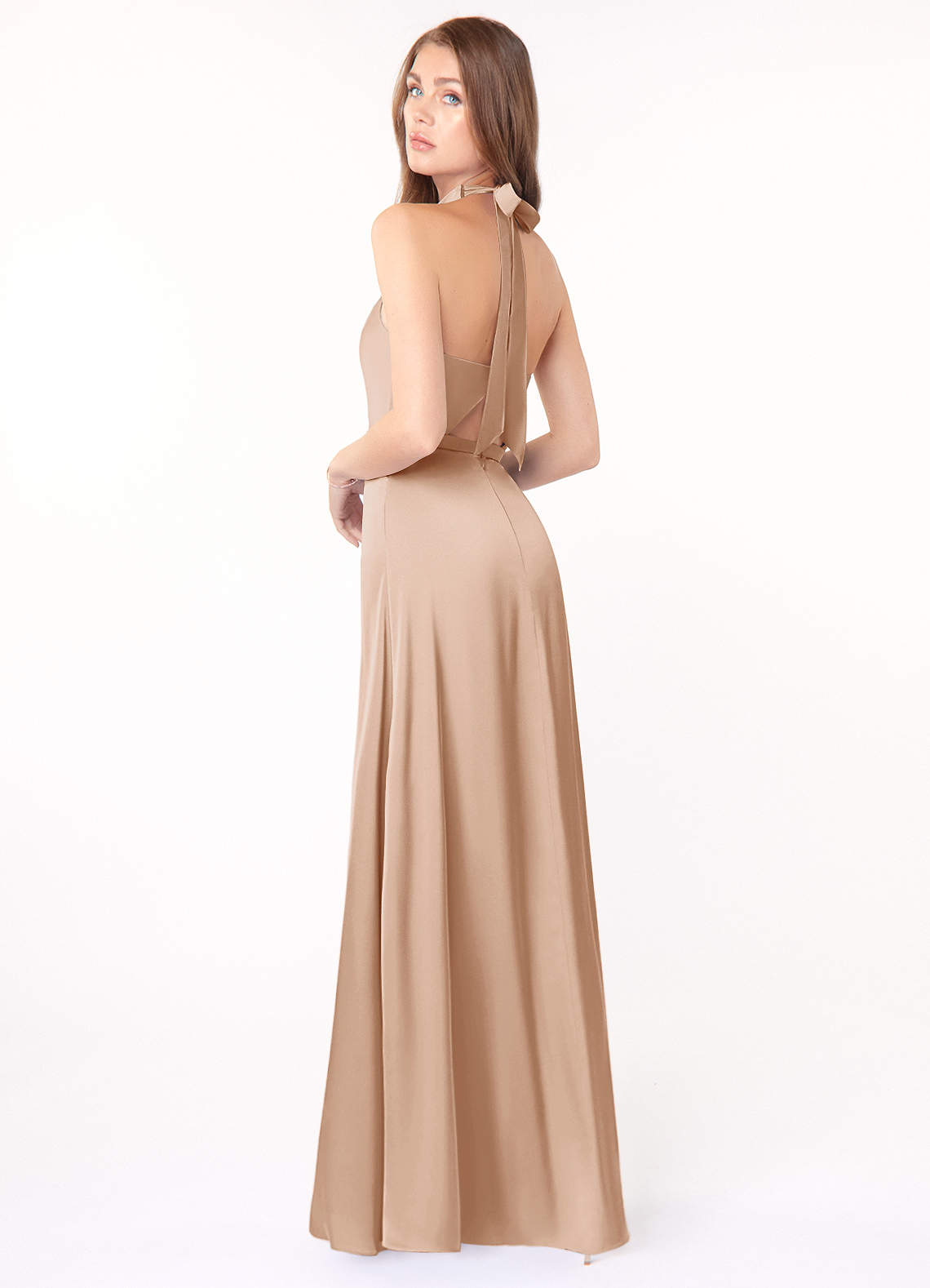 azazie delmar stretch satin dress Azazie Delmar