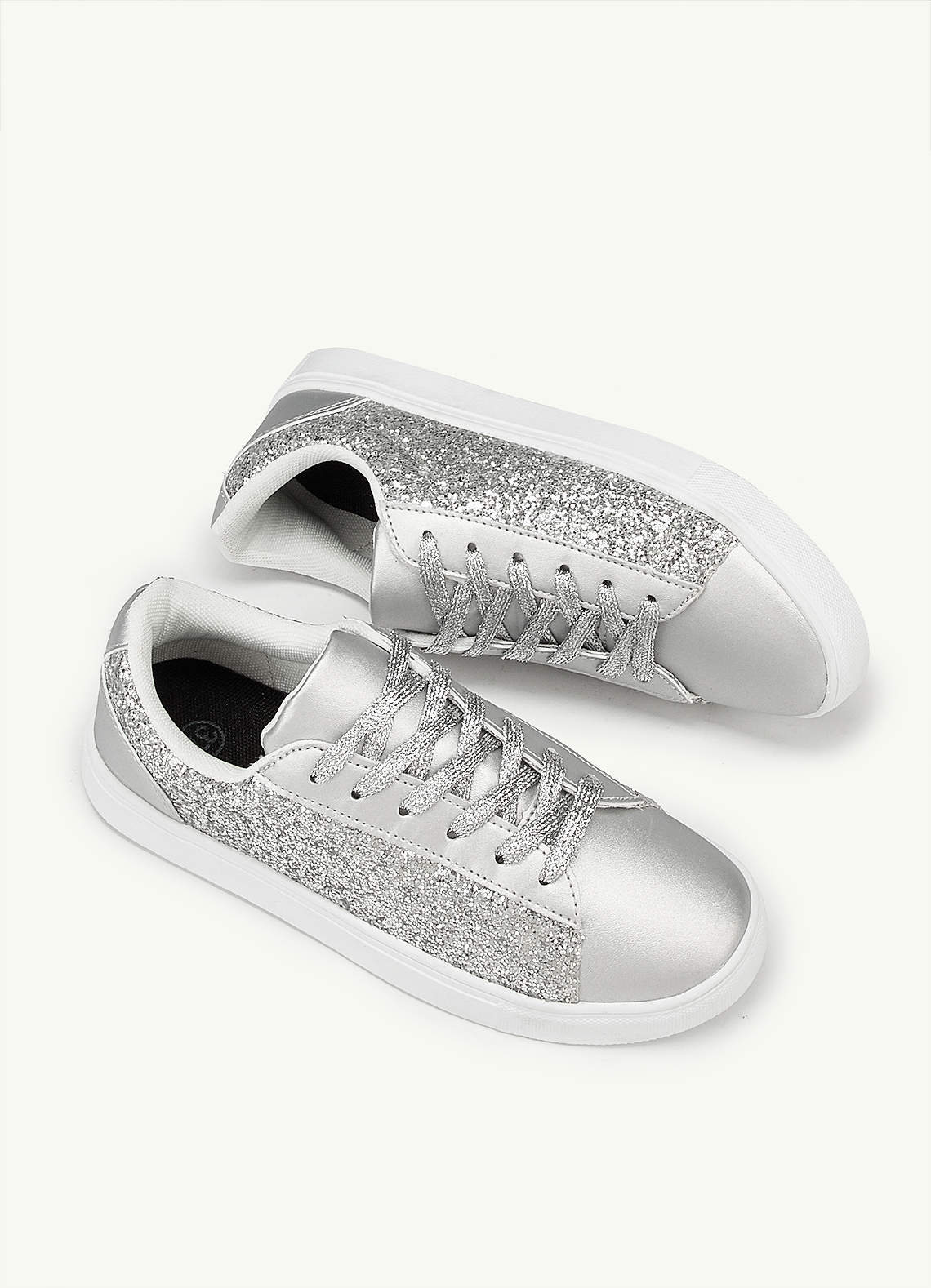 front Glitter Tennis Sneakers