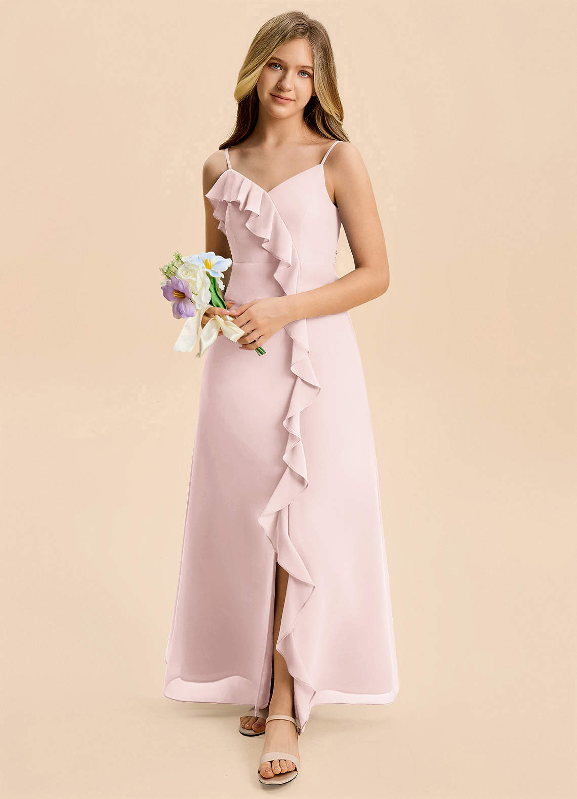 iris chiffon bridesmaid dresses Azazie Iris Junior