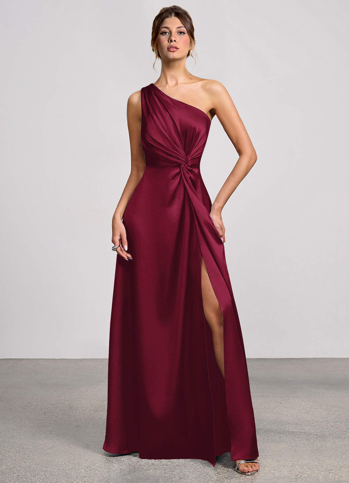 Eulalie Bundundy Luminous Satin Maxi Dress image1