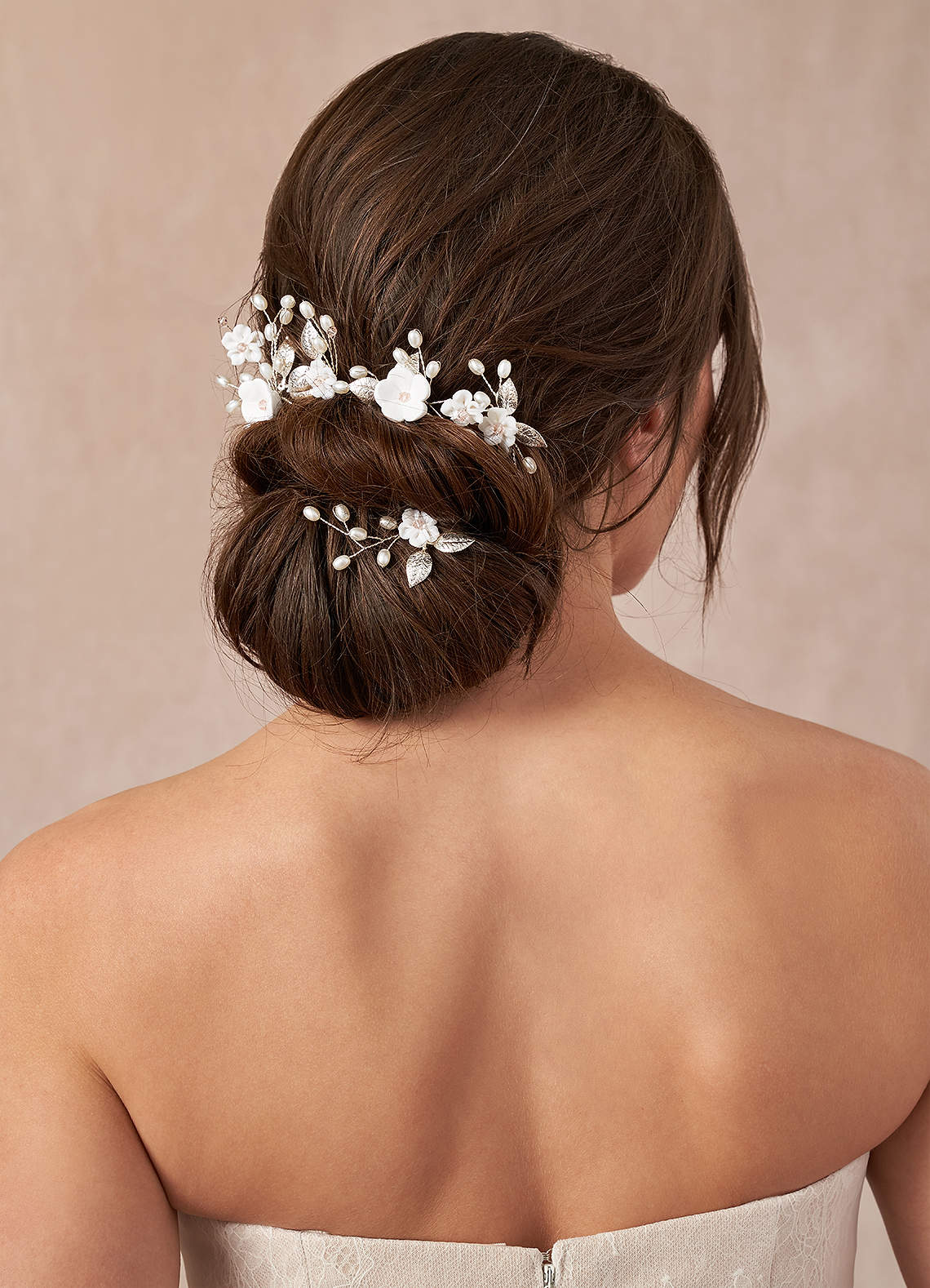 front Winter Flower Pearl Pins