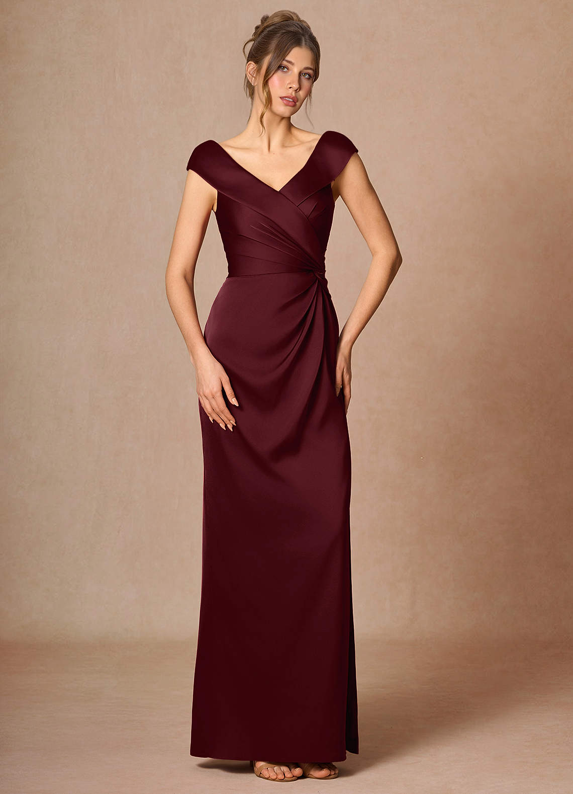 Thessaly Wine Maxi Dress | Azazie