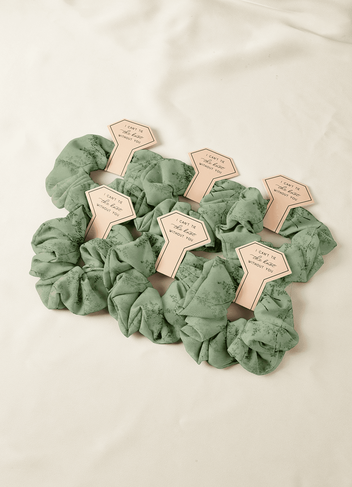 front Matchande färg brudtärne chiffong överstorlek scrunchie set