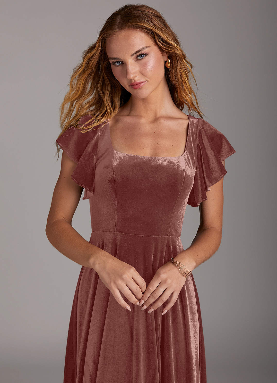 blue dress for baby girl Off the Shoulder Bridesmaid Dresses, Ruffled Bridesmaid Dresses, Dusty   luladress