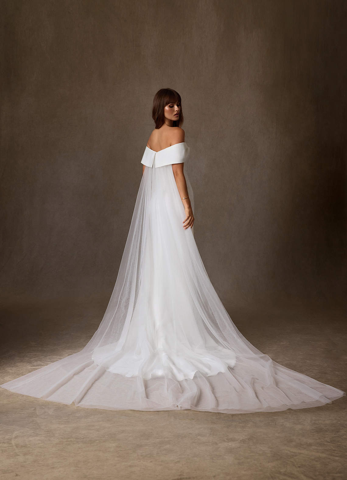 Azazie Chandler Wedding Dresses Diamond White Sheath Crepe Back Satin Dress image4
