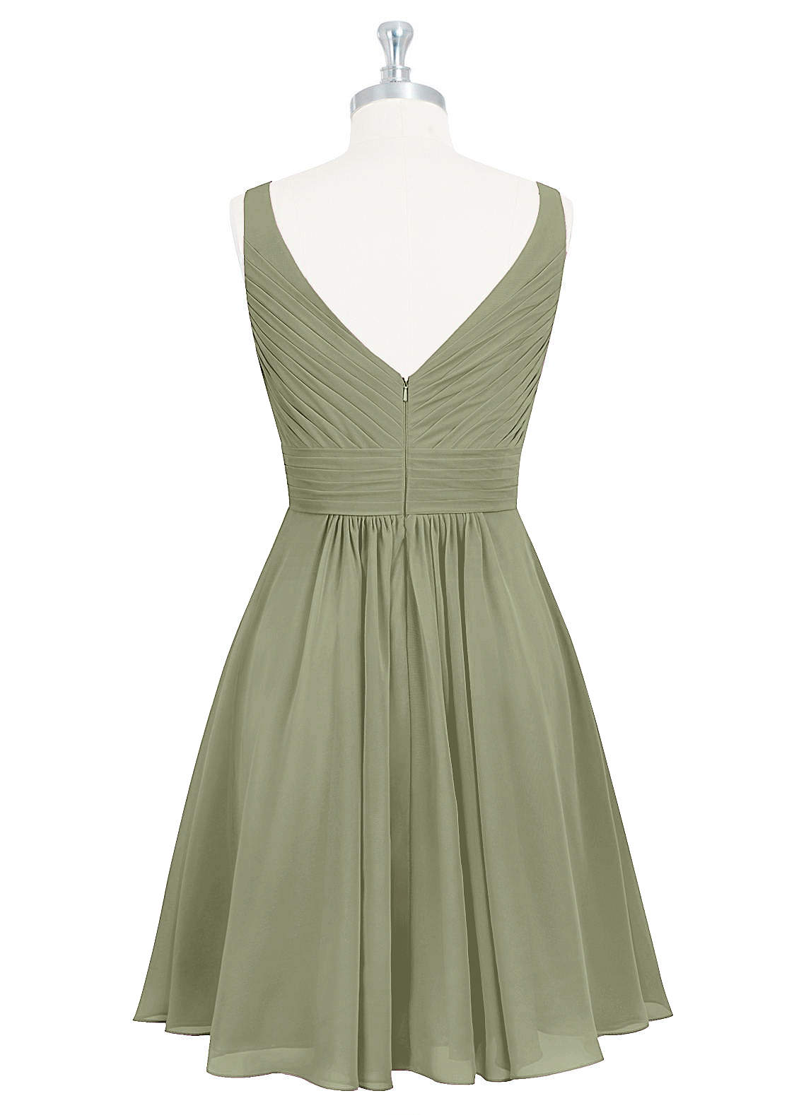 Azazie Grace Ready to Ship Pistachio Chiffon Bridesmaid Dresses | Azazie