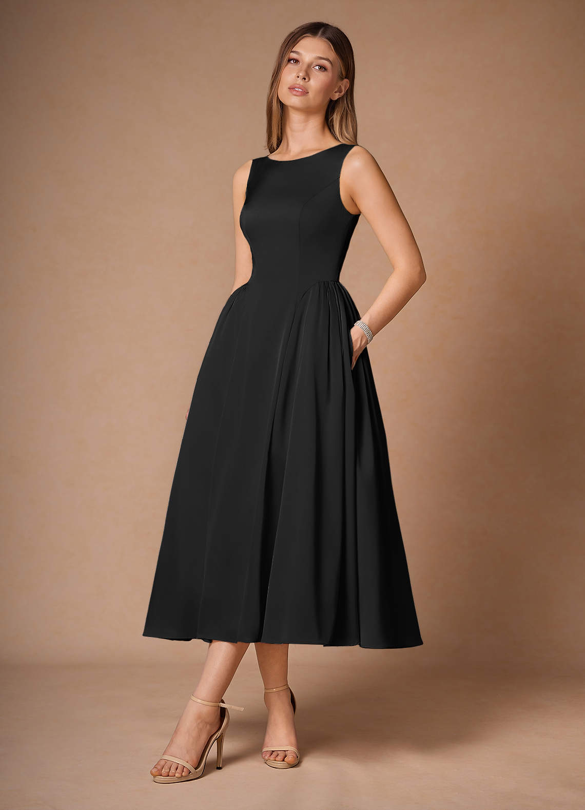 Casey Black Midi Dress image1
