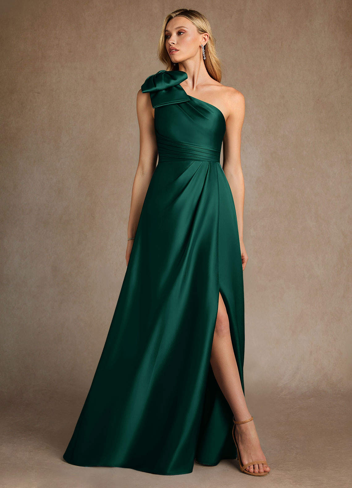 emerald a line dress Azazie Easton Color:Indigo Grey Halter Lace Bustier A SV Bestseller High glamour energy defines