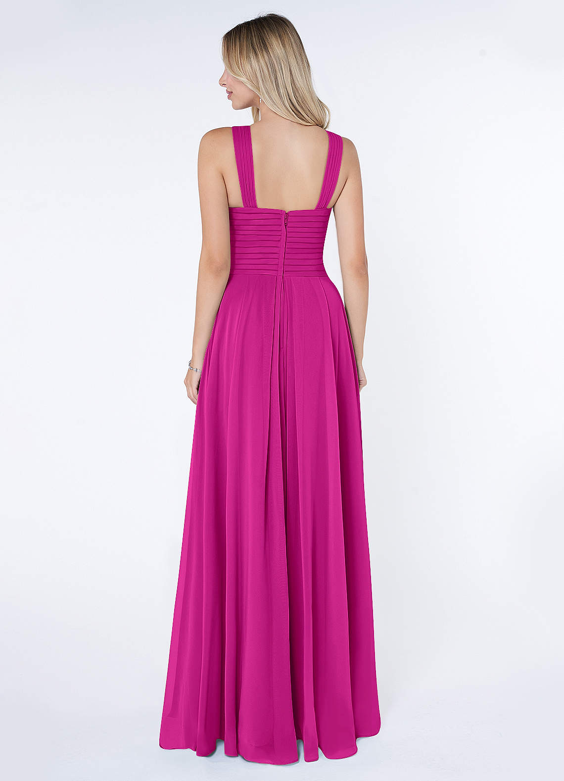 Azazie Kaleigh Fuchsia Chiffon Bridesmaid Dresses | Azazie Azazie Kaleigh Fuchsia Chiffon Bridesmaid Dresses | Azazie