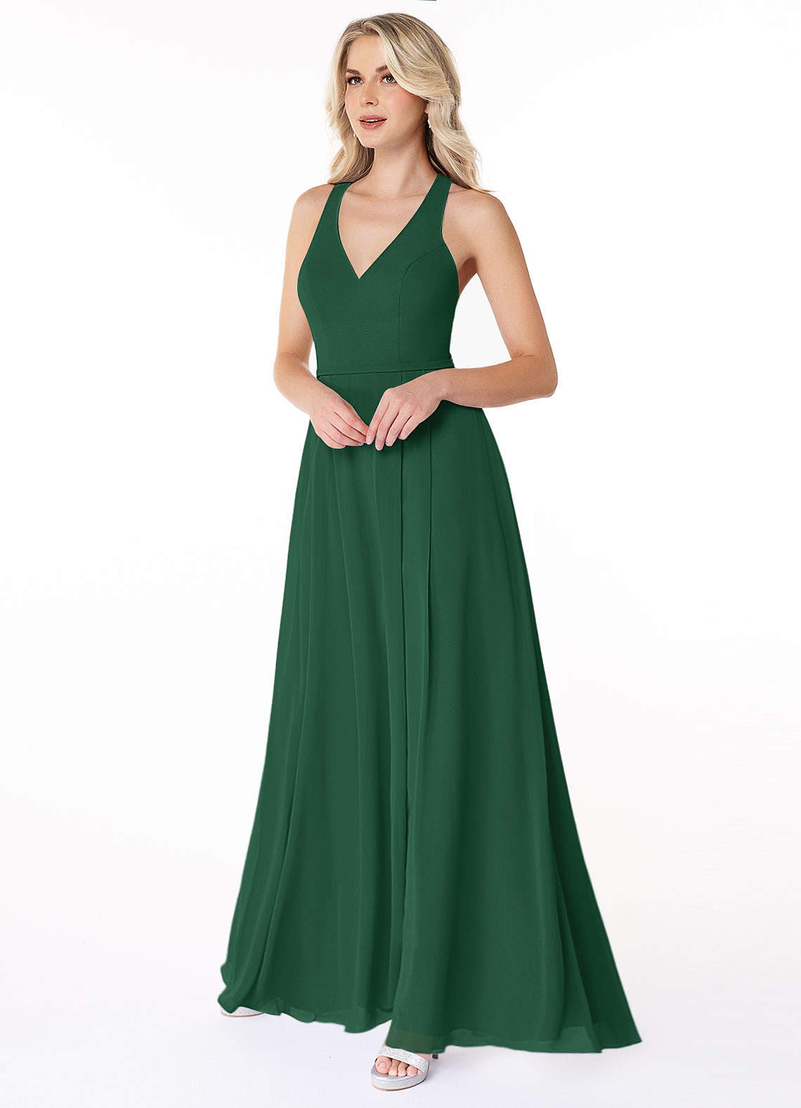 Dark Green Azazie Mimi Bridesmaid Dresses | Azazie