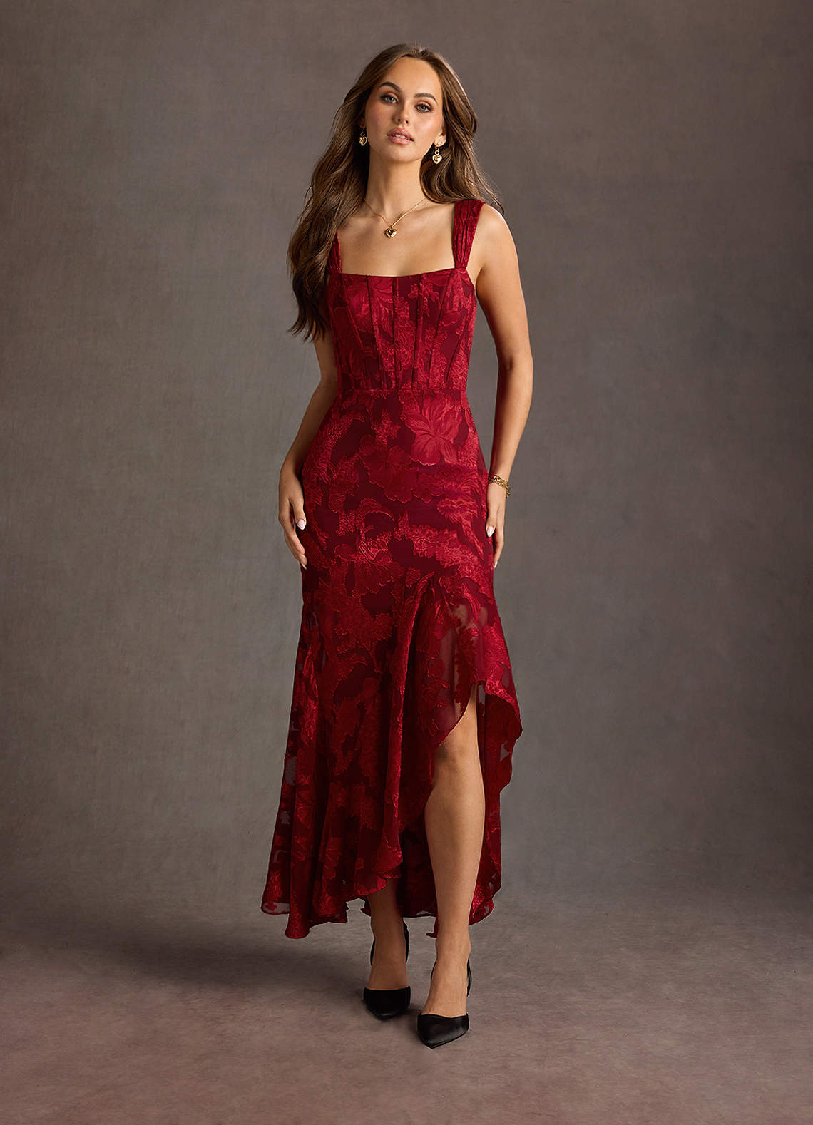 Remi Ruby Red Maxi Dress | Azazie