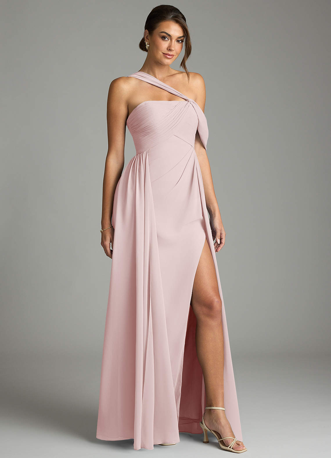 pink high low bridesmaid dresses Pink High Low Lace Prom Dress, Pink Formal Bridesmaid Dress US 6 / Custom Color