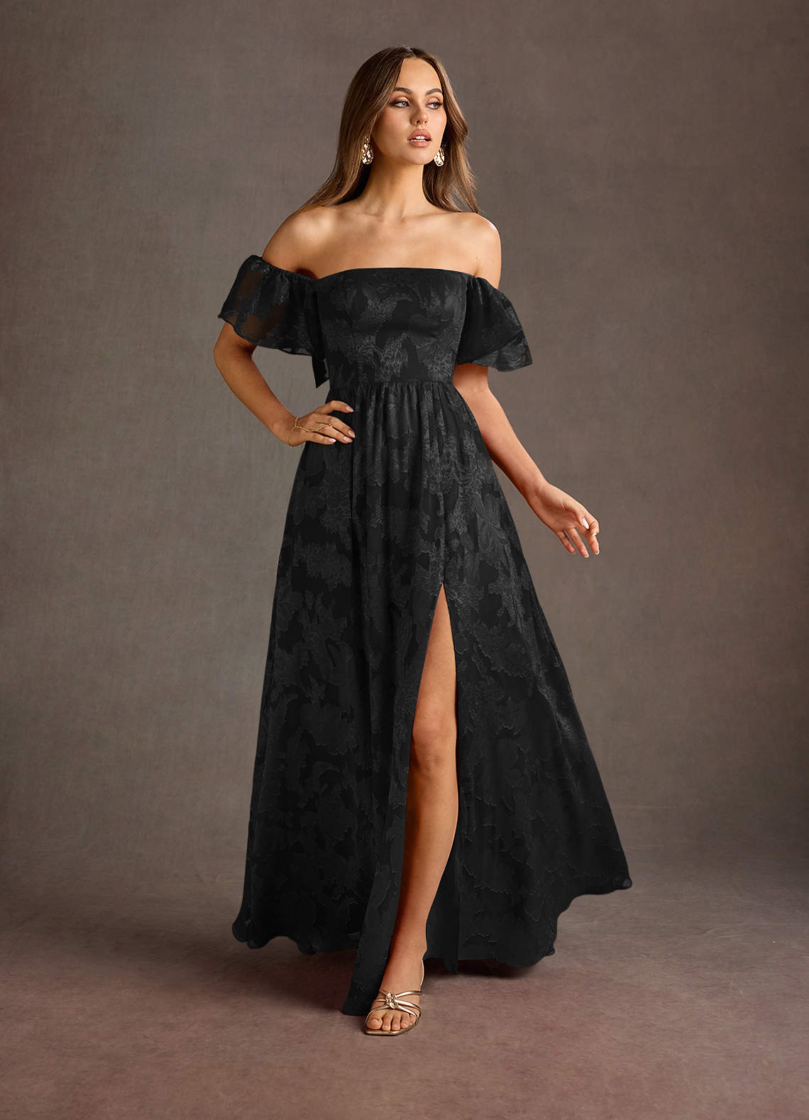 Victoria Black Maxi Dress | Azazie