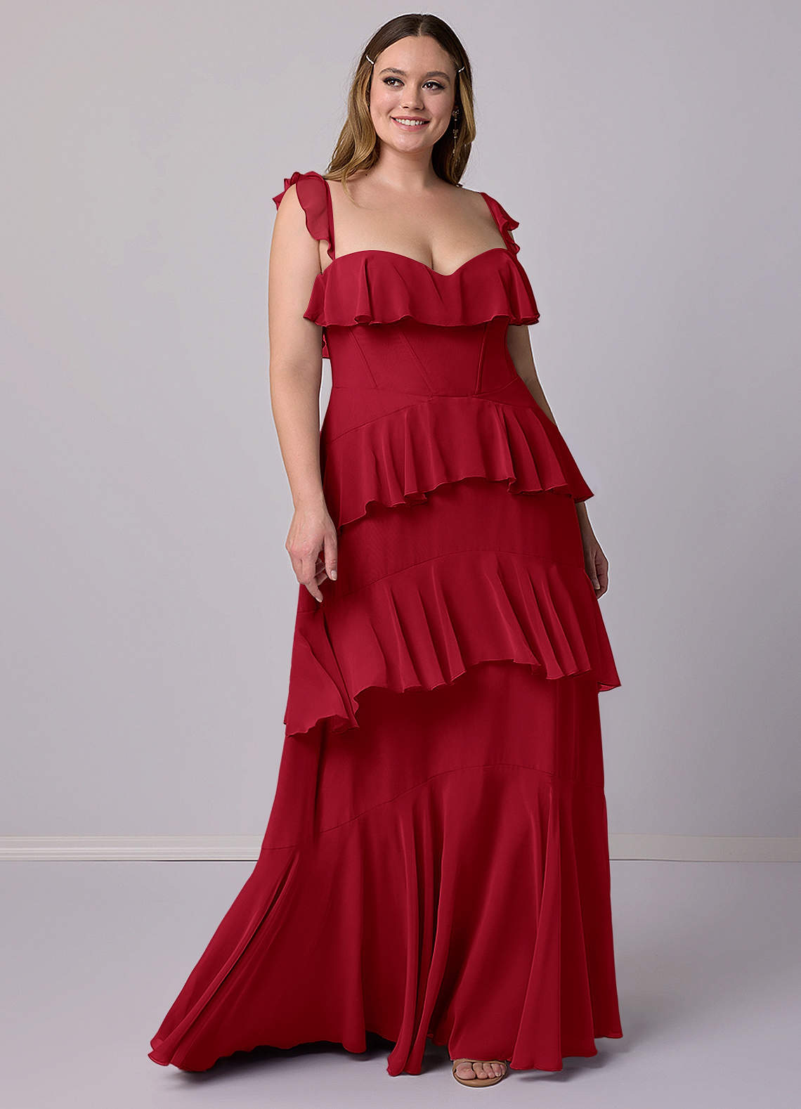 Barbie ♥ Azazie Final Sale Scarlet A-Line Sweetheart Neckline Chiffon Dress image1