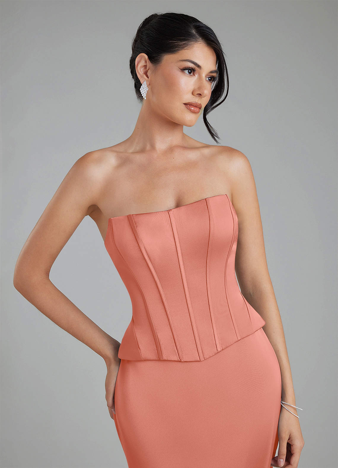 salmon bodycon dress Amazon.com: Solid Color Casual Slim Fit Bodycon Fully Lined Strapless Midi  Tube Style Dress Salmon S : Clothing, Shoes & Jewelry