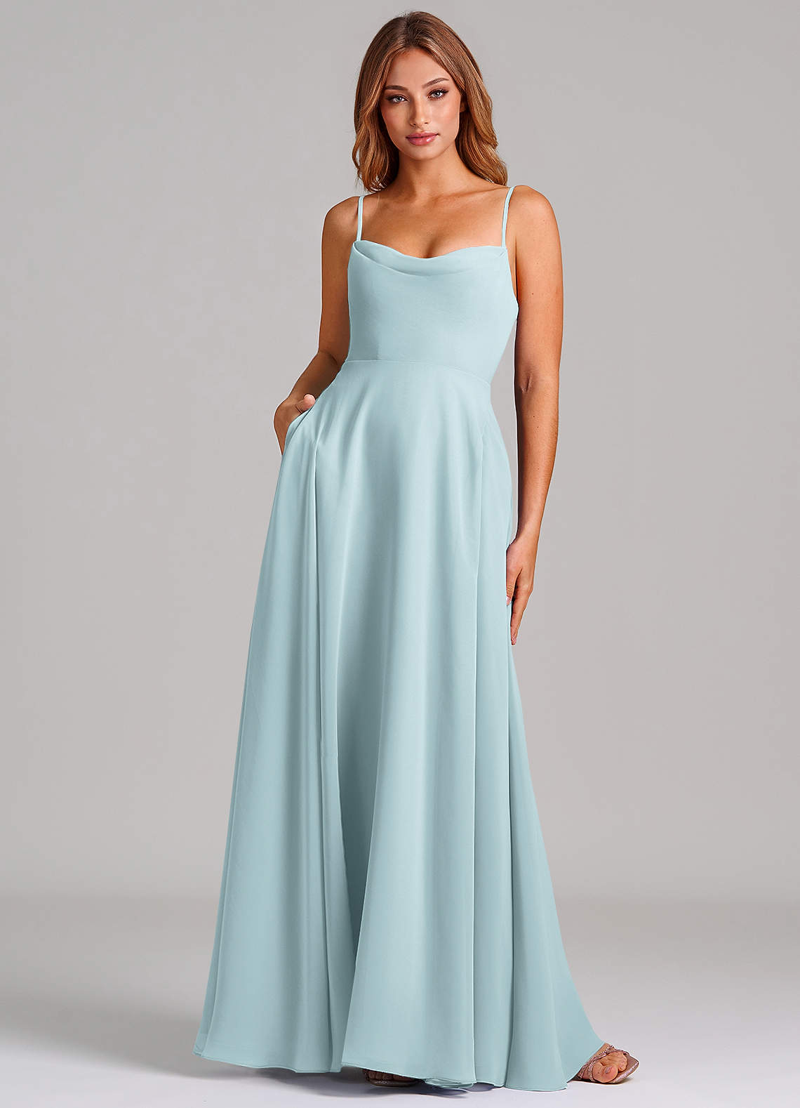 mist blue bridesmaid dresses Azazie Marley