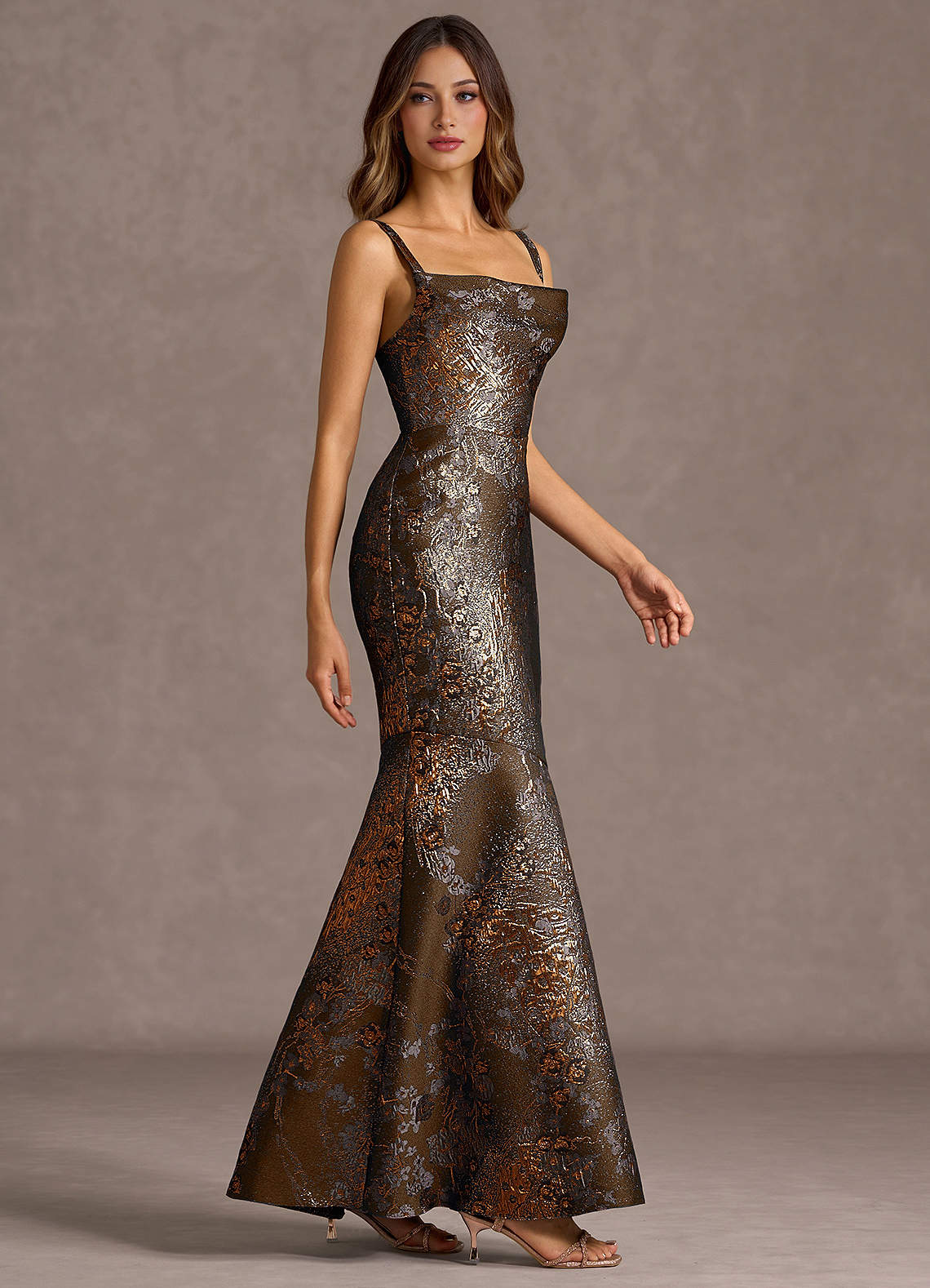 Trinity Mocha Coco Maxi Dress | Azazie