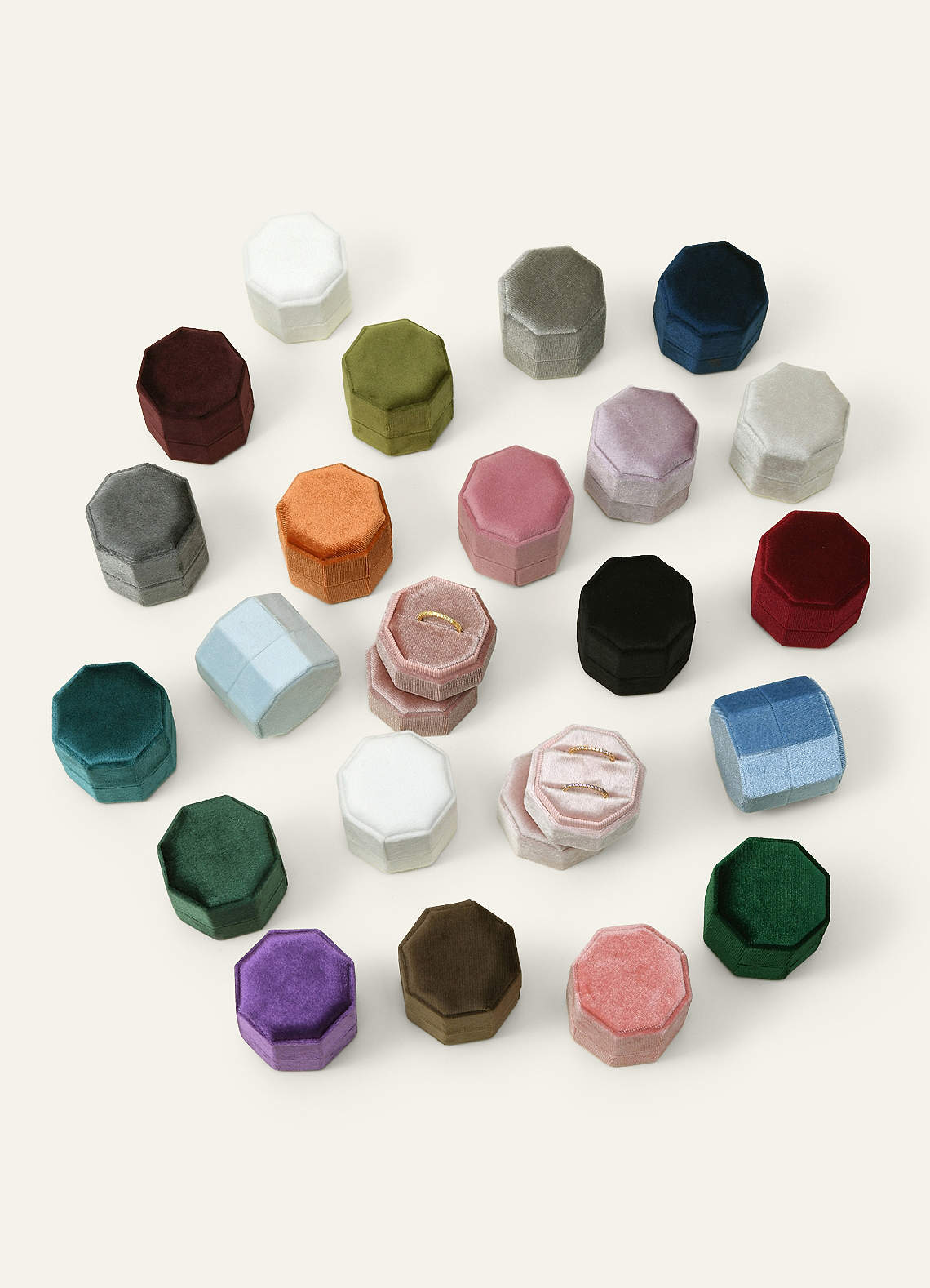 front Wedding Day Velvet Ring Box