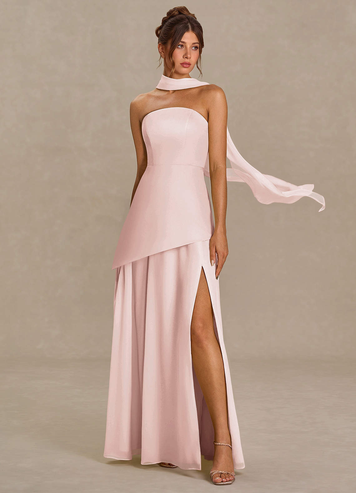 Robe Longue Rose Poudré Alma image3