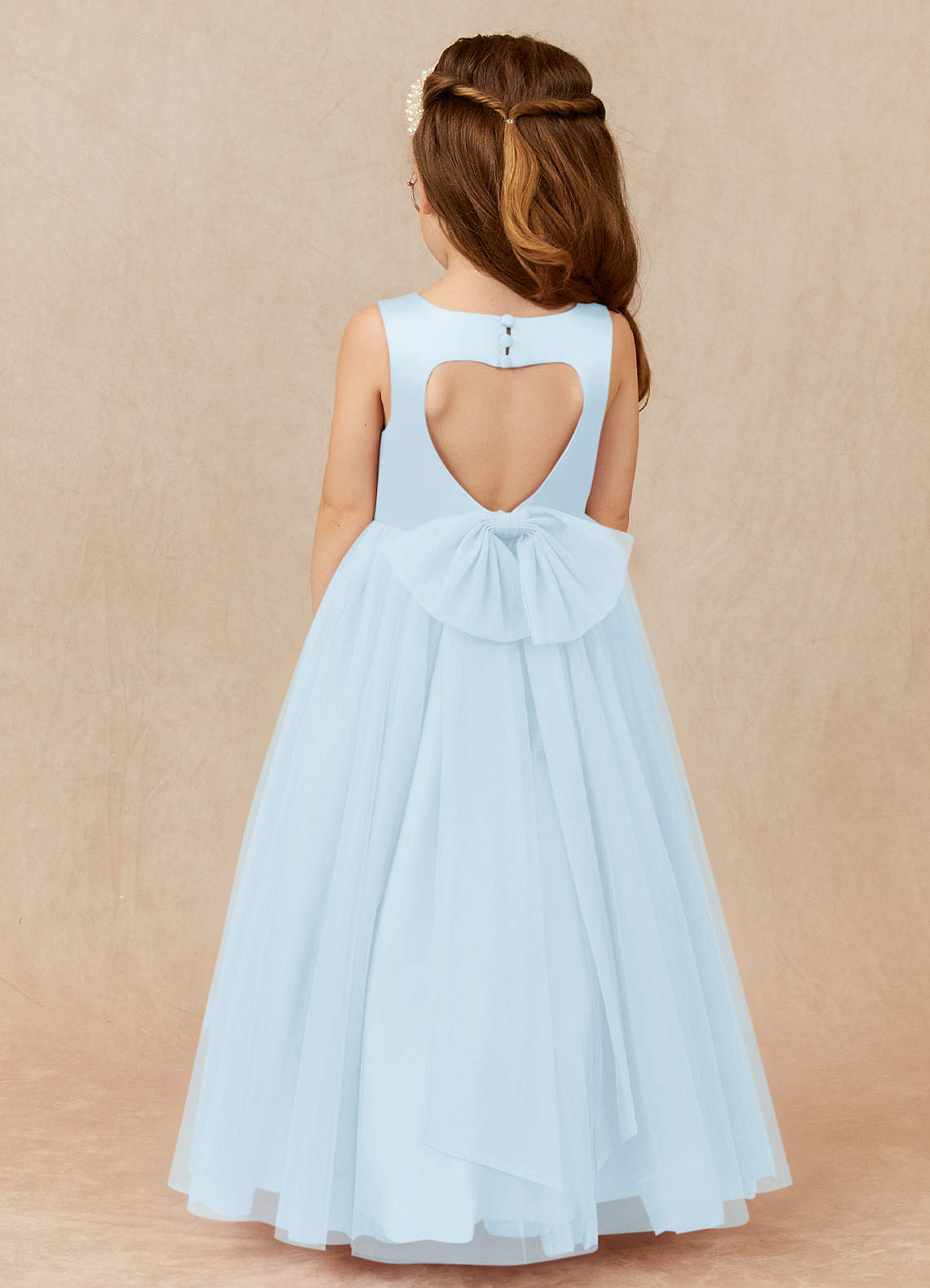 A-line Tulle Ankle-length Flower Girl Dress