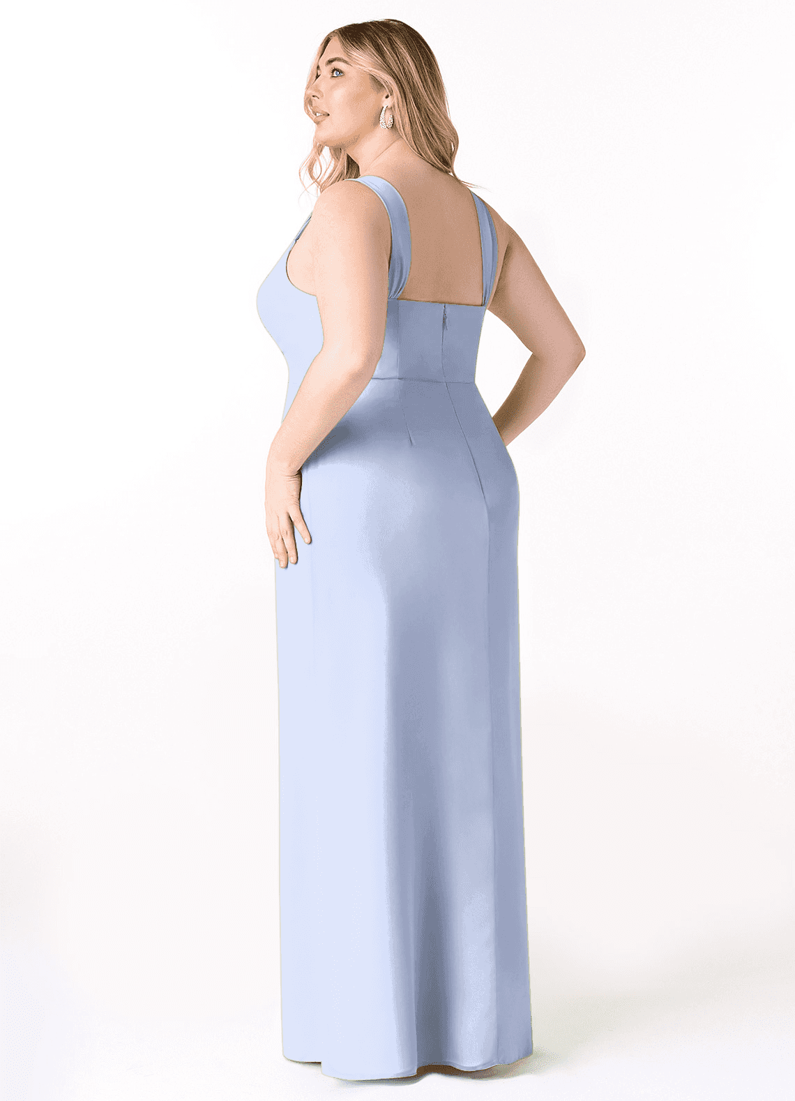 Azazie Denice Jurken voor thuis passen Jurk van Chiffon met Kolom Geplooid Agave image11