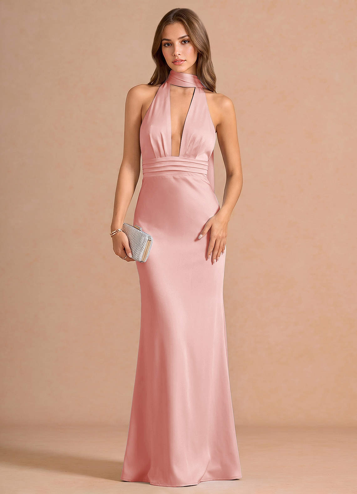 orange halter dress maxi Trendy, Chic Women's Clothing Boutique Fore Collection Sequin Halter Maxi Dress for Women, Orange, Size L Lane 201 main image 1