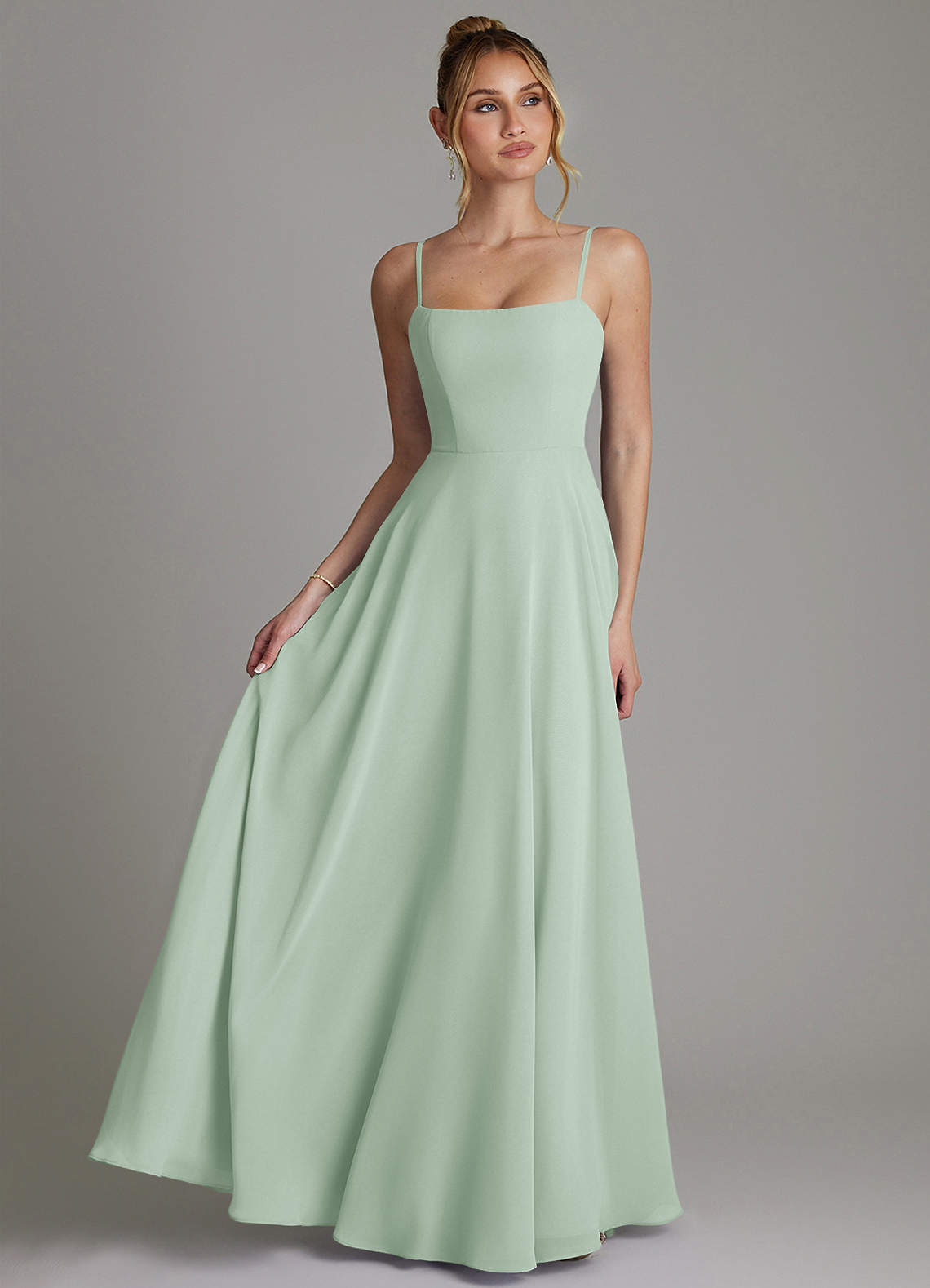 Azazie Elita Ready to Ship Agave Chiffon Bridesmaid Dresses