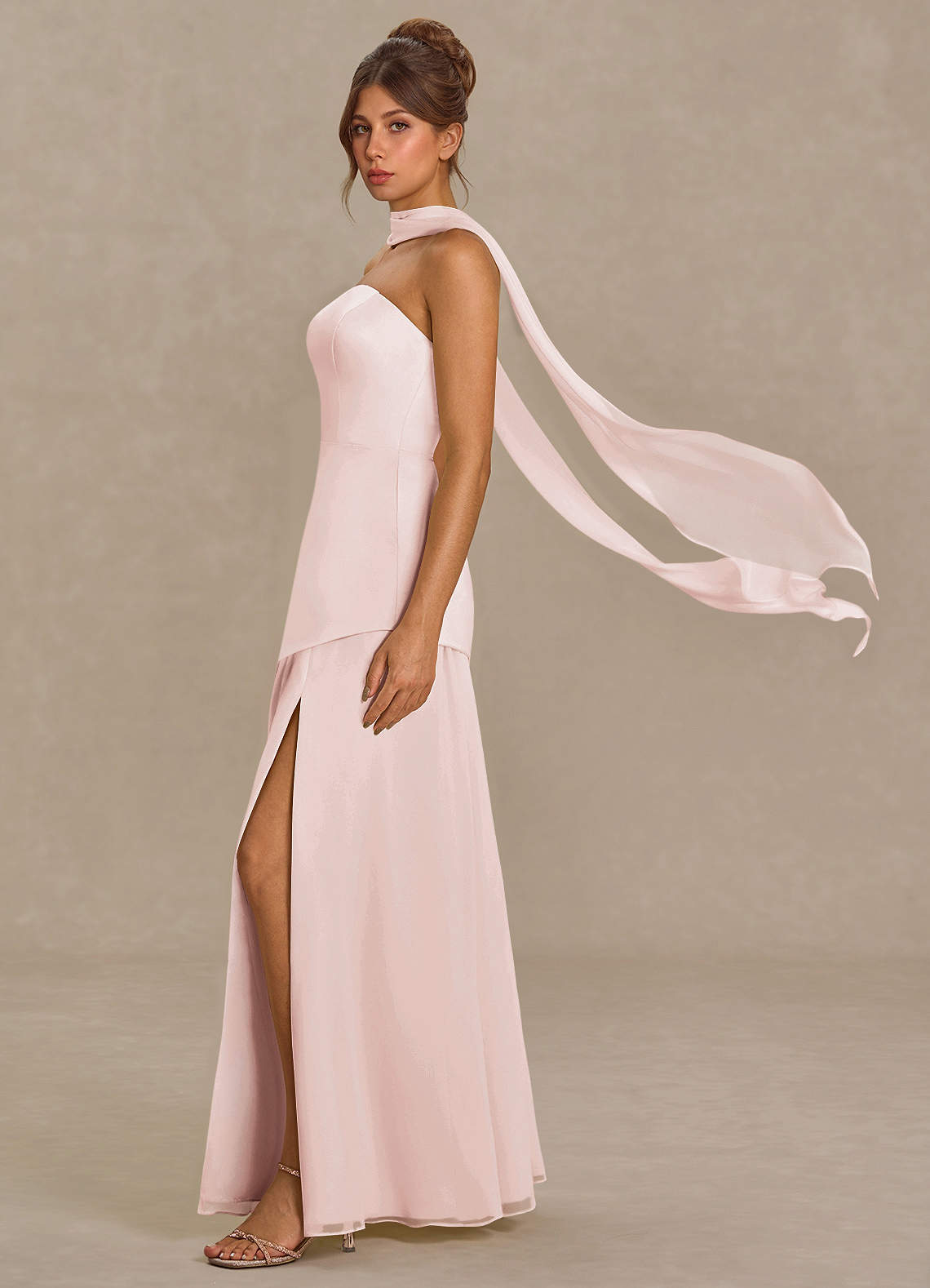 Robe Longue Rose Poudré Alma image4