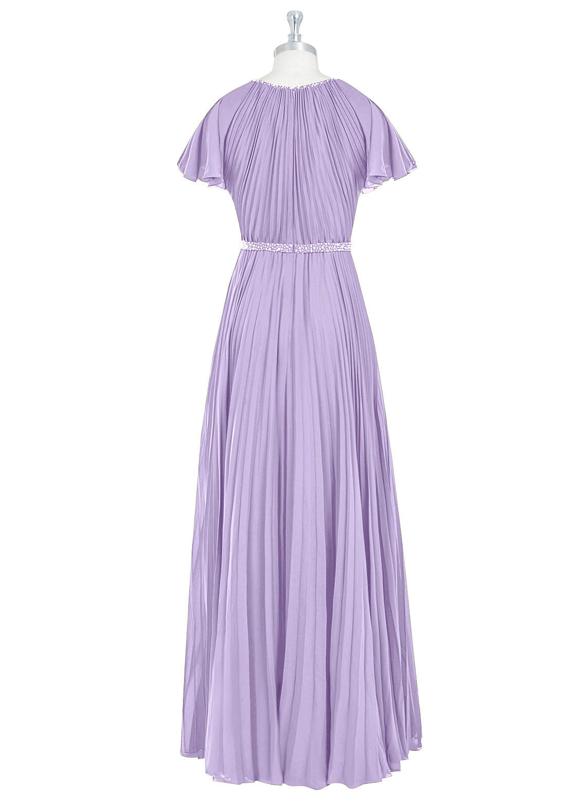 Azazie Kara Modest Bridesmaid Dresses A-Line Pleated Chiffon Floor-Length Dress image7