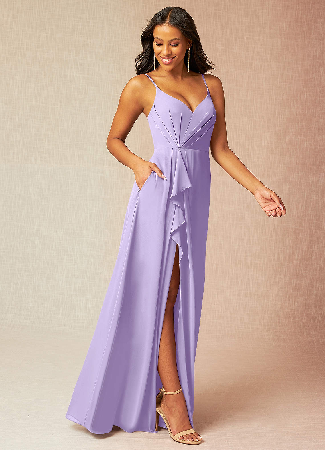 Abi Da Damigella Donore Lunghi In Due Pezzi Chiffon Con Cinturino Spaghetti Senza Maniche Pieghettato Fino Al Pavimento Abi Da Festa Di Nozze Abi Da Damigella Donore Da 31,54 € | DHgate