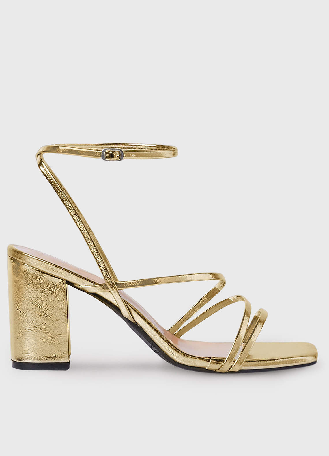 Gold block heel sandals on sale