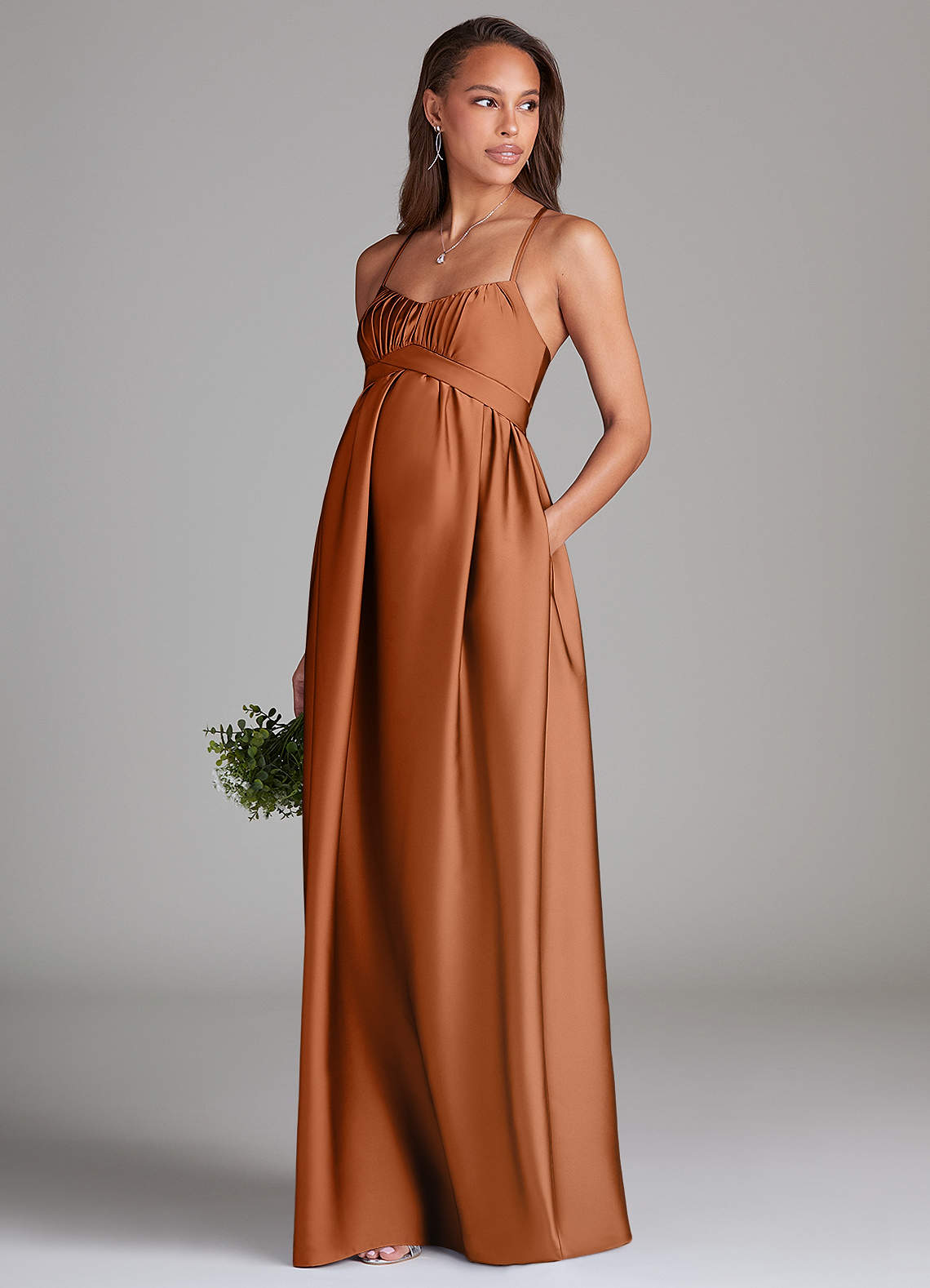 peach maternity bridesmaid dresses Azazie Llana Beaded Maxi Slip Dress Color_silver grey Color:Black Nude This floor