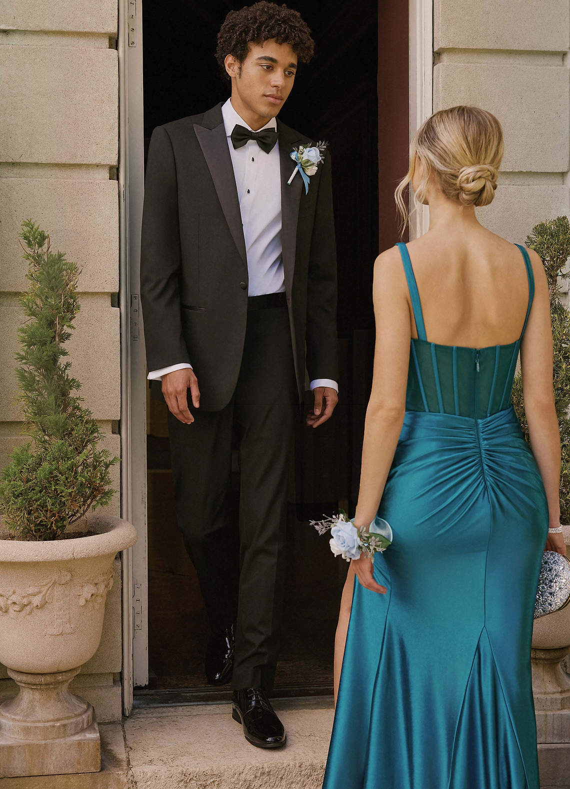 front Hudson Black Peak Lapel Tuxedos