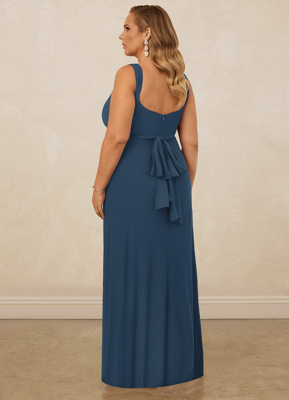Christian Siriano Bridal for Azazie 1010 Bridesmaid Dresses Wrap V-Neck Luxe Knit Mermaid Dress image10