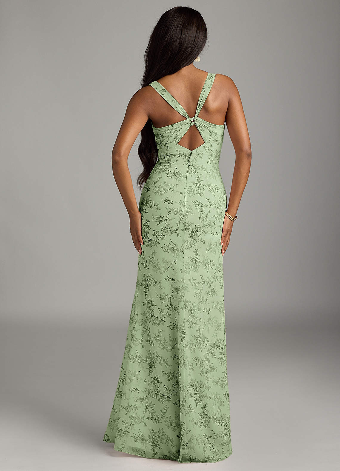 Azazie Mero Green Fern Floral Bridesmaid Dresses Azazie CA