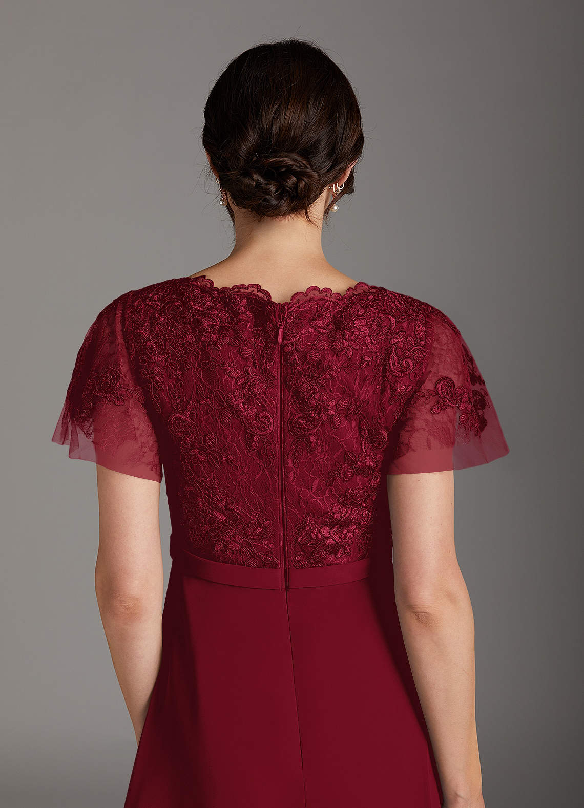 bodycon maternity dress Burgundy Chiffon Short Sleeve Maxi Dress – PinkBlush main image 1