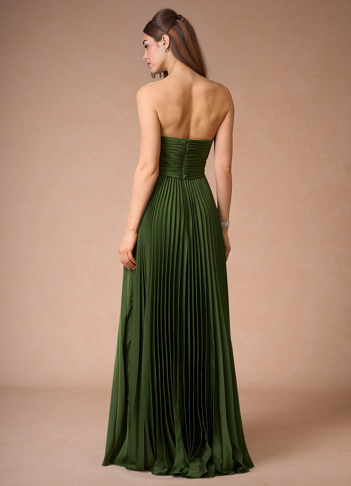 green emerald velvet dress Pocket Square in Azazie Olive