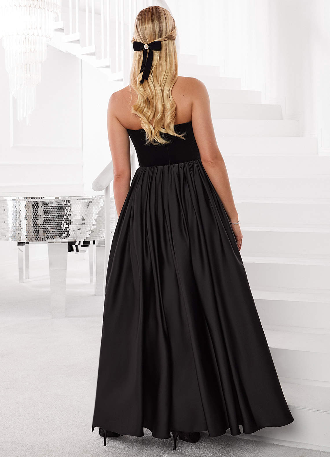a line.dress A-line Glamorous Off-the-Shoulder Long Prom Dress With Slit PG416 US16 / Burgundy main image 1