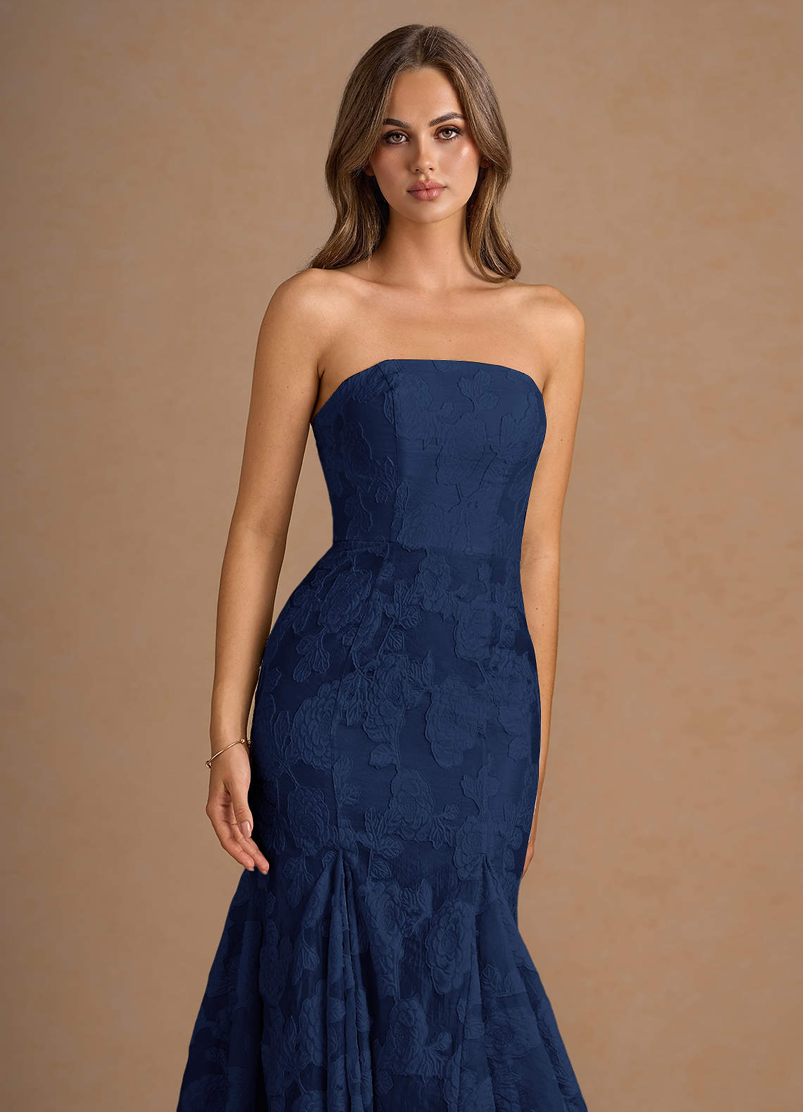 Vestido Azul Marino Oscuro Largo Avina image5