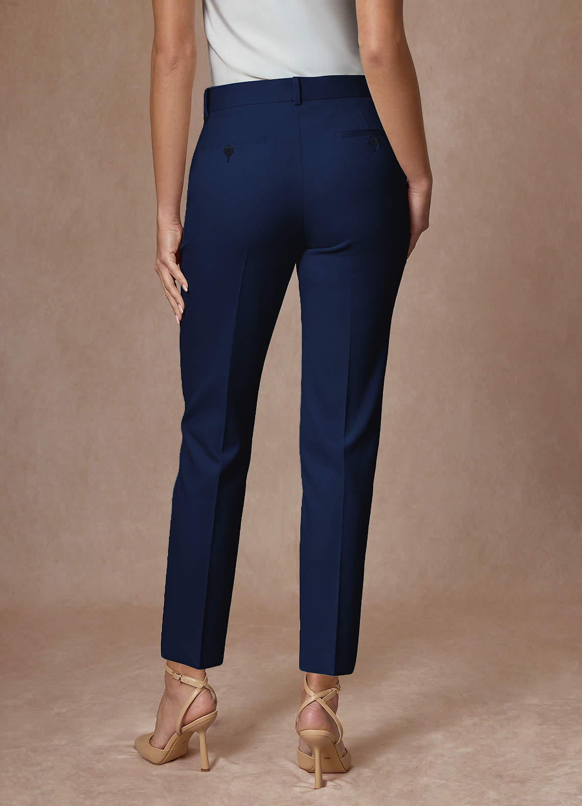 women's ankle length dress pants Wrfwul Womens High Waist Straight Leg Pants Professional Office Work Pants Slim Fit Ankle Length Dress Slacks with Pockets, Women's, Size: Small,