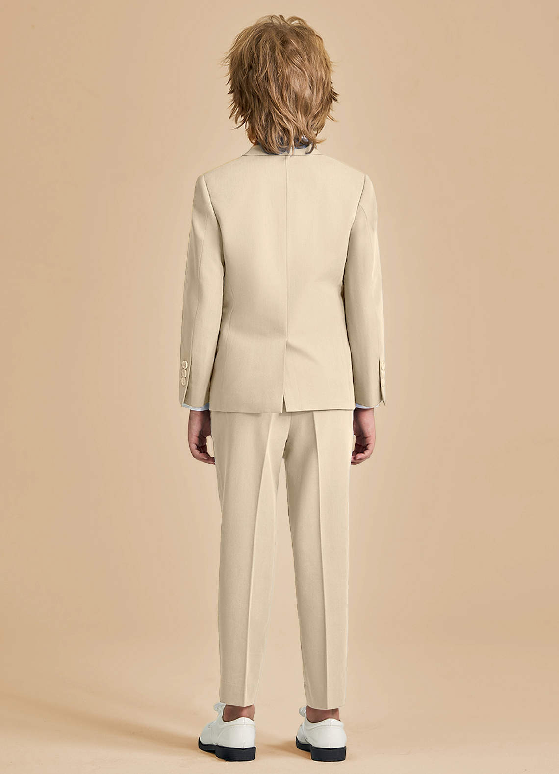 front Oliver Boys Tan 3-Piece Suit