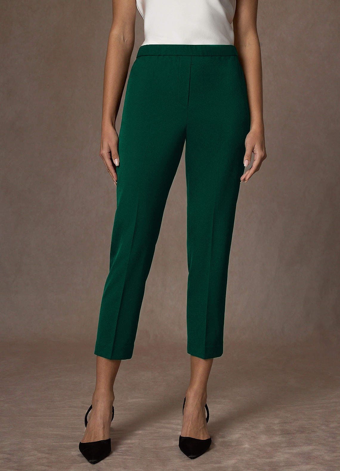 front Kennedy Emerald Structured Stretch Pants Suit