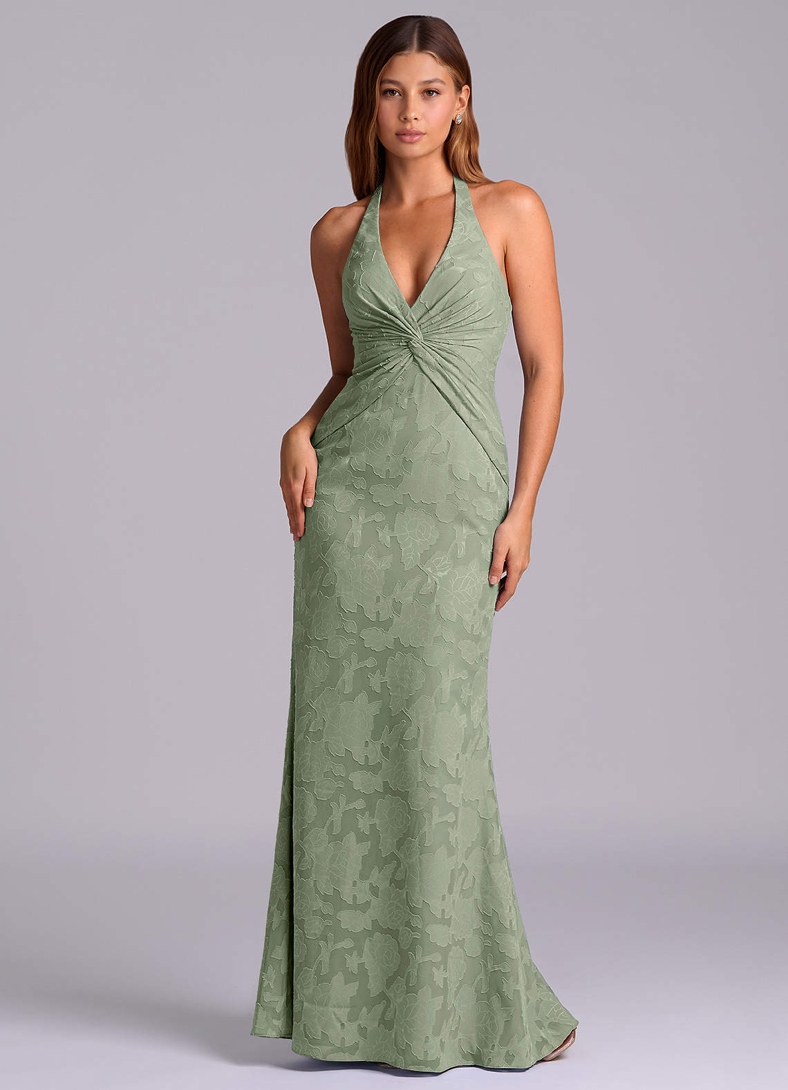 front Azazie Floral Burnout Swatch