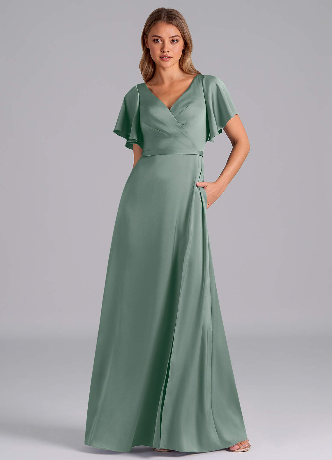 sage grey dress Sage Maxi Dress main image 1