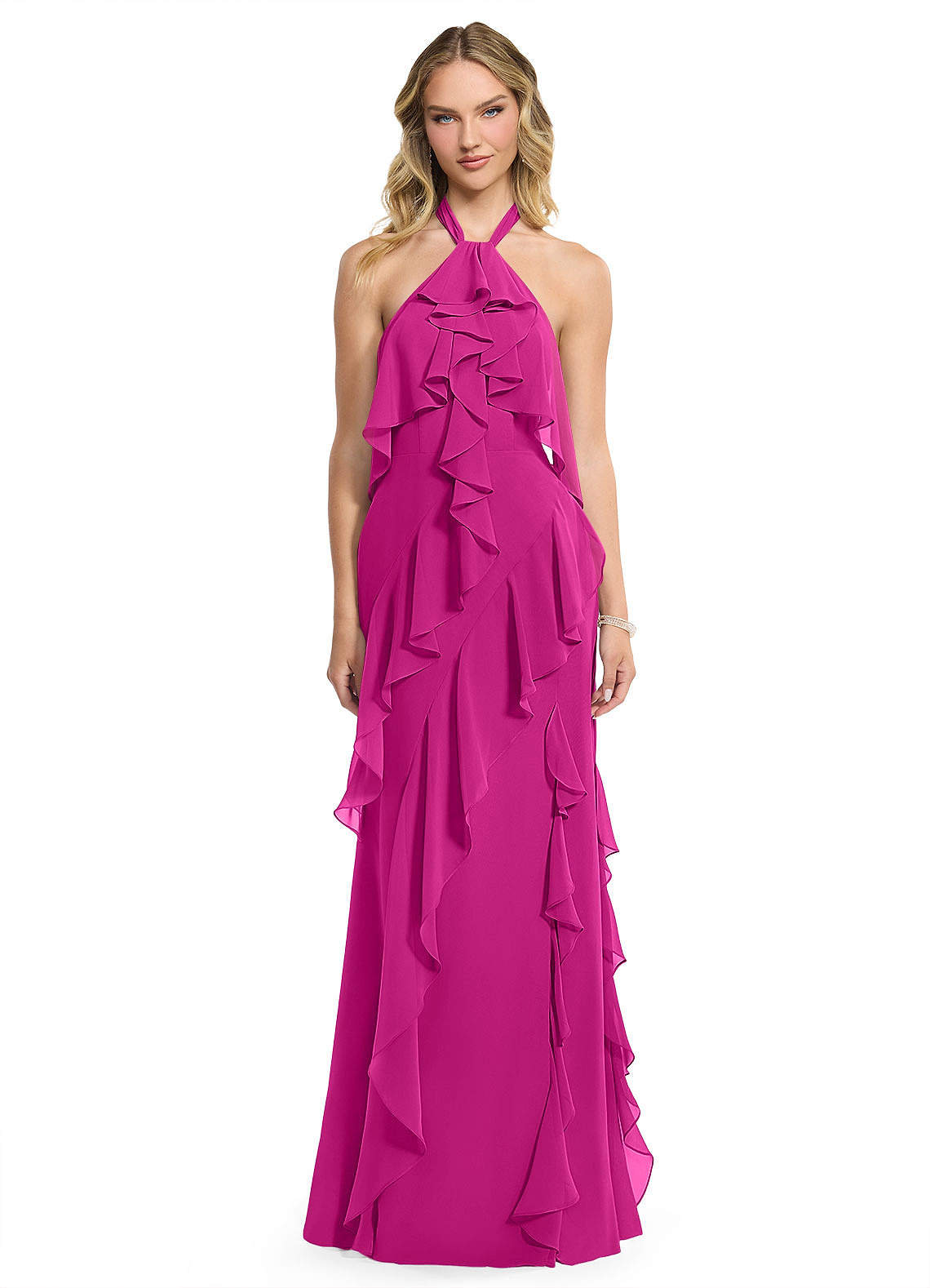 Long A-line Side Slit Purple Chiffon Bridesmaid Dresses Long A-line Side Slit Purple Chiffon Bridesmaid Dresses