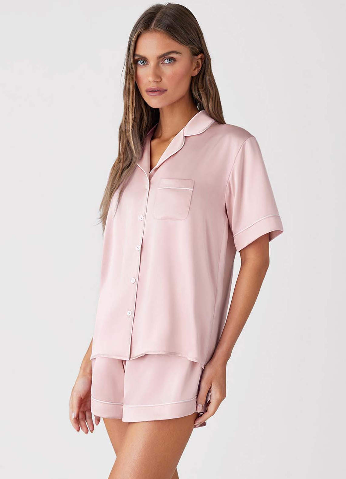 front 100% Washable Silk Pajama Short Pants