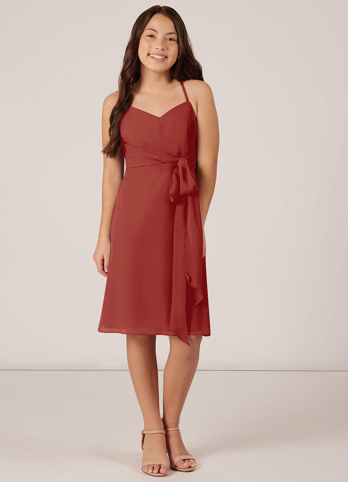 Azazie Doll Junior Ready to Ship Bridesmaid Dress in Terracotta | Azazie Azazie Doll Junior Ready to Ship Bridesmaid Dress in Terracotta | Azazie