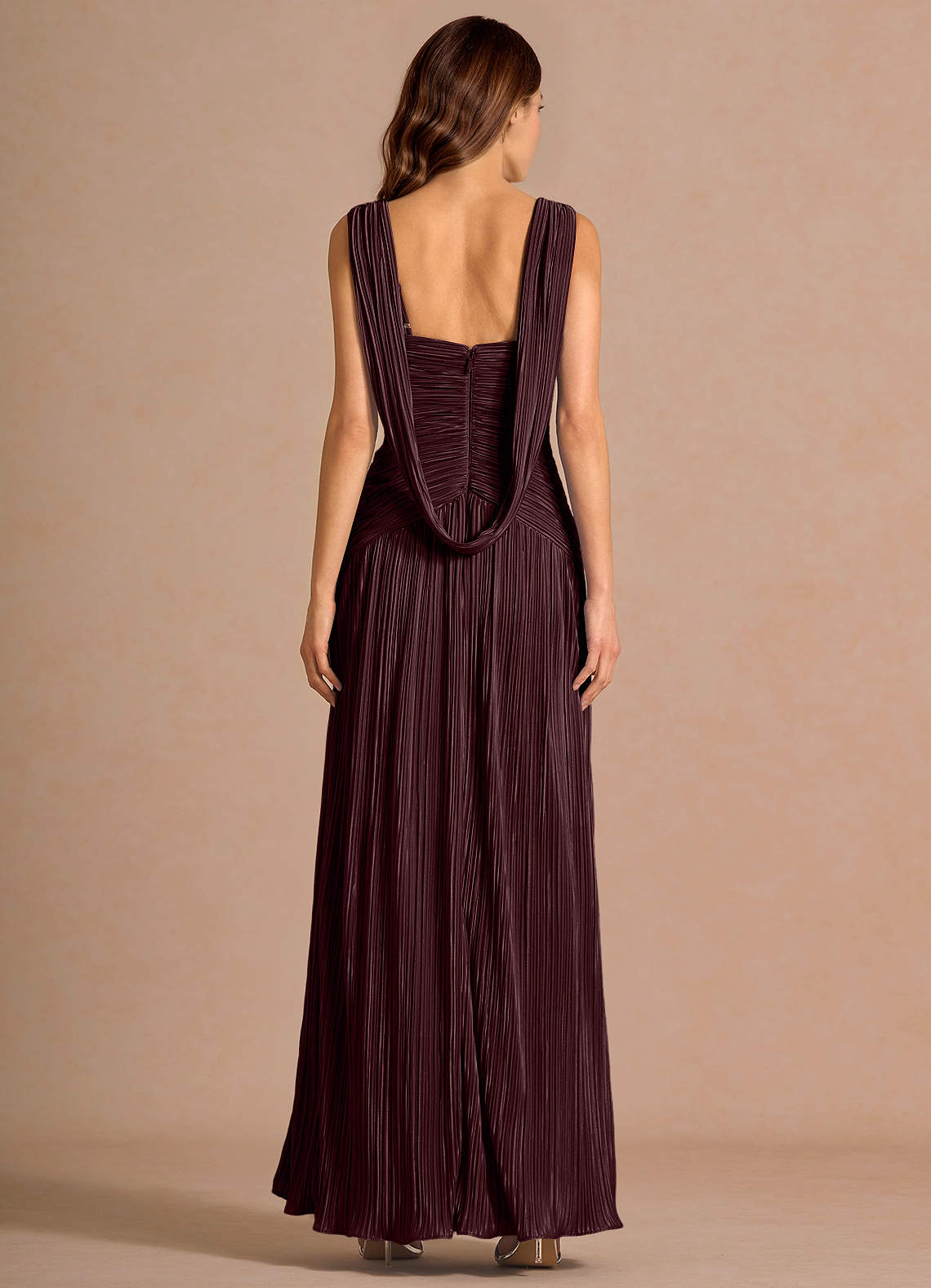 Quellia Maroon Red Maxi Dress | Azazie