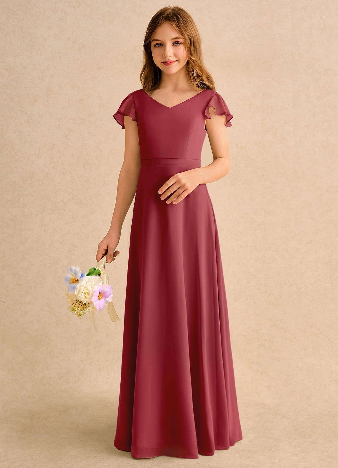 elite bridesmaid dresses Callie Dress in Champagne Chiffon 26W
