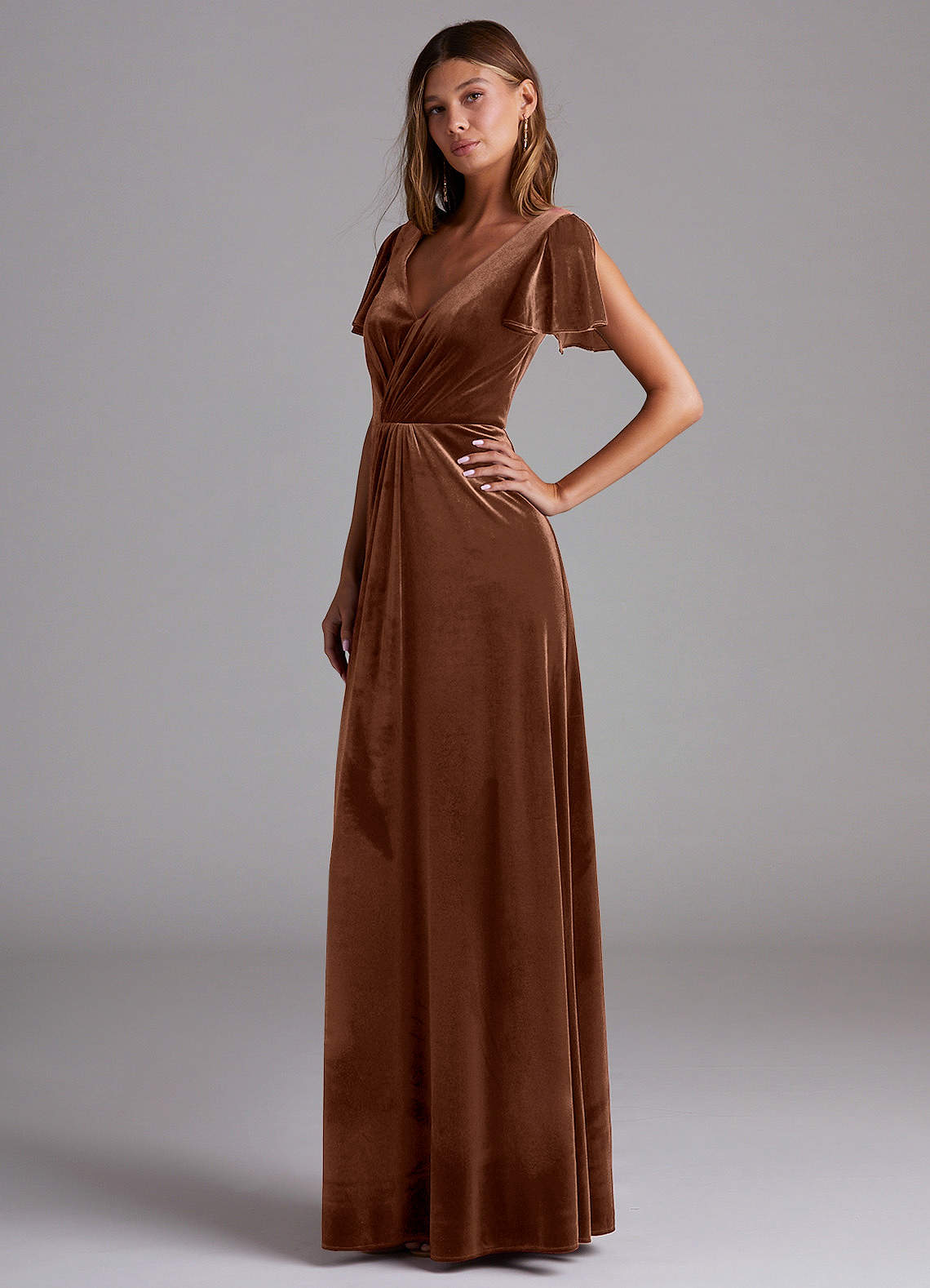 aline velvet dress Long Sleeve A-Line Item Descriptions Nox Anabel R1244 Long Formal